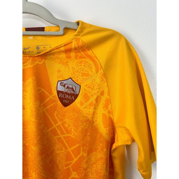 Nike Jersey Youth XL A.S. Roma Soccer 2018 Yellow Dri-Fit MLS NWT - Picture 3 of 8